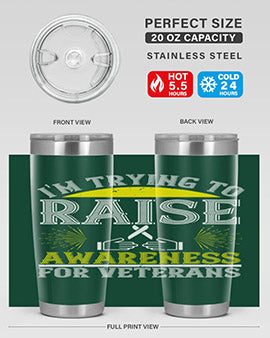 Im trying to raise awareness for veterans Style 43#- self awareness- Tumbler