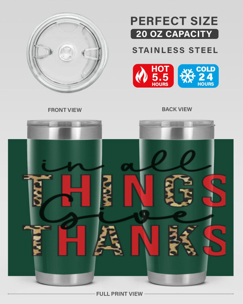 In all things give thanks 352#- fall- Tumbler