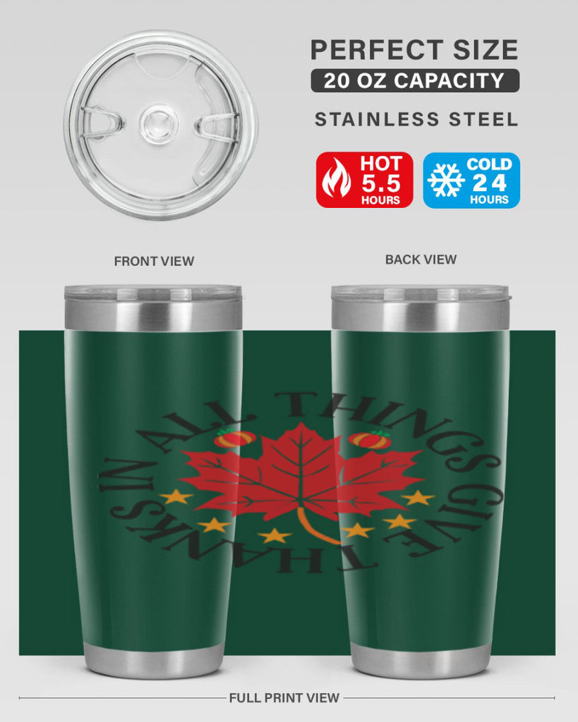 Inallthingsgivethanks 353#- fall- Tumbler