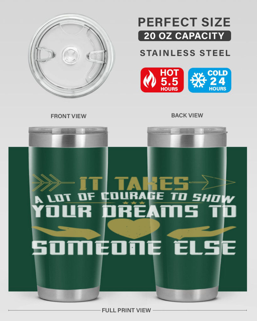 It takes a lot of courage to show your dreams to someone else Style 53#- womens day- Tumbler