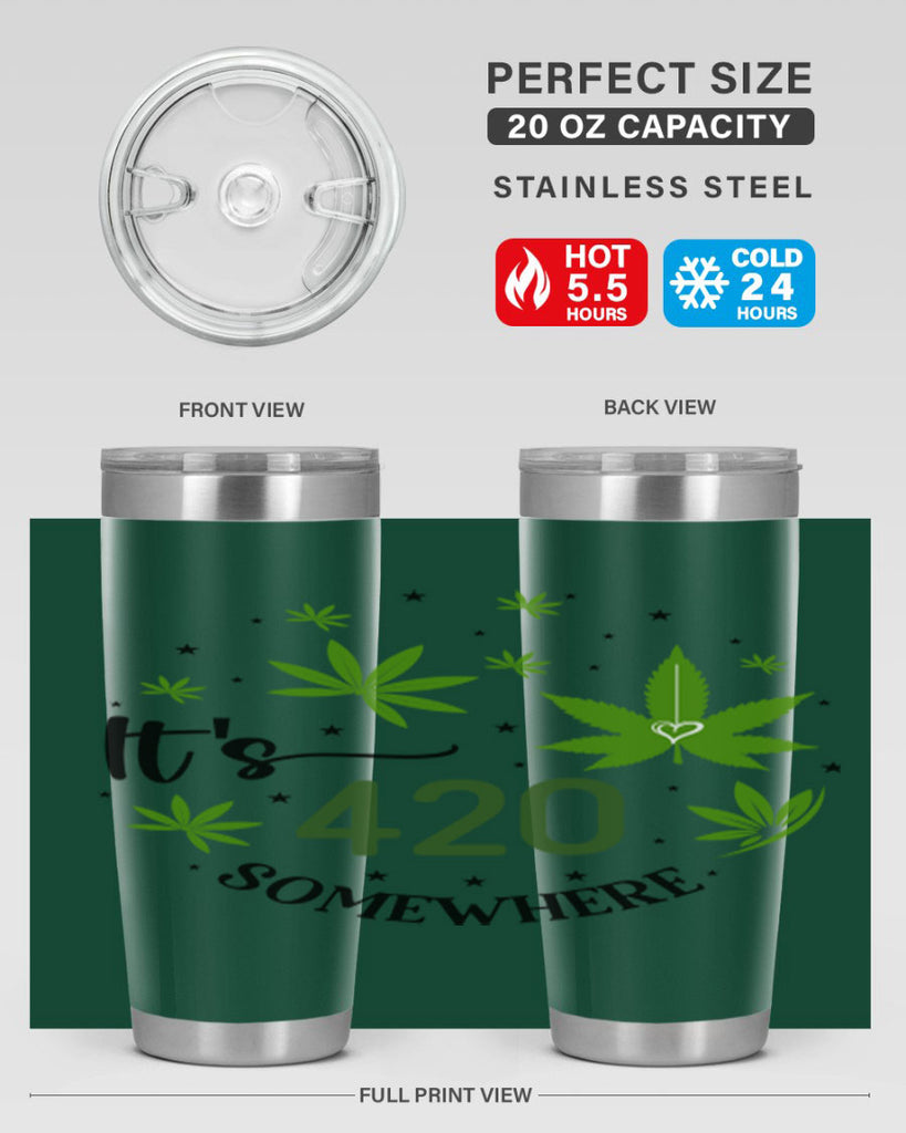 Its 420 Somewhere 154#- marijuana- Tumbler