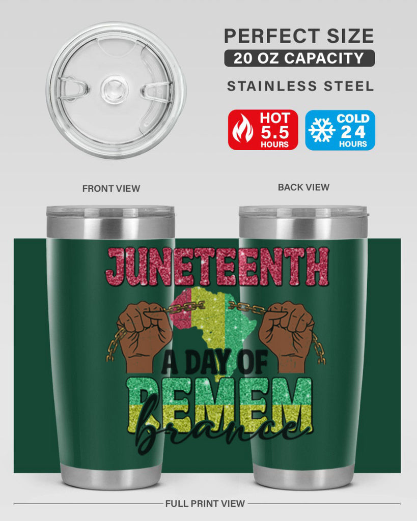 Juneteenth A Day Of Remembrance Png 9#- Juneteenth- tumbler