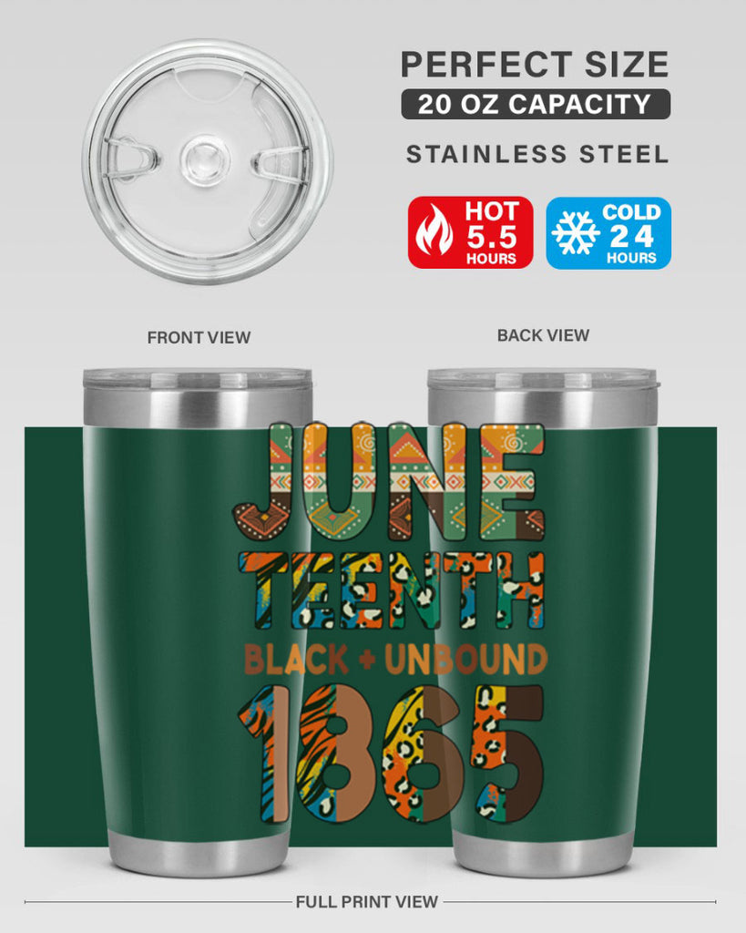 Juneteenth Black Unbound 1865 Png 33#- Juneteenth- tumbler