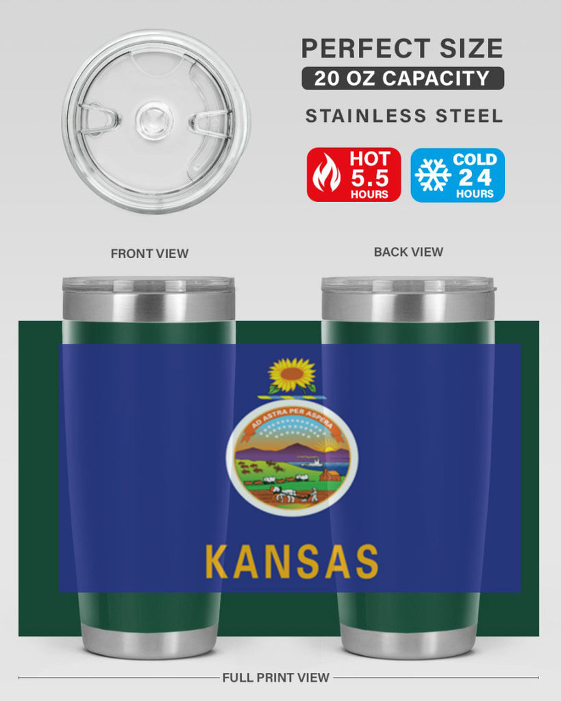 Kansas 36#- Us Flags- Tumbler