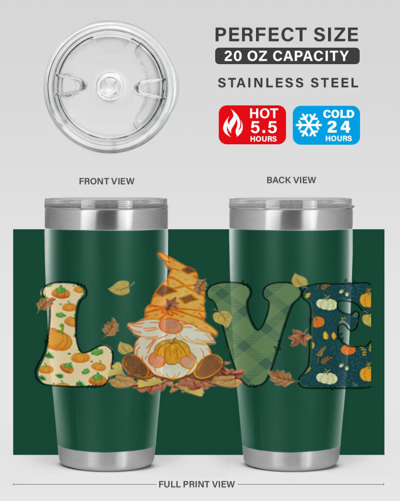 LOVEFallAutumnGnome 415#- fall- Tumbler