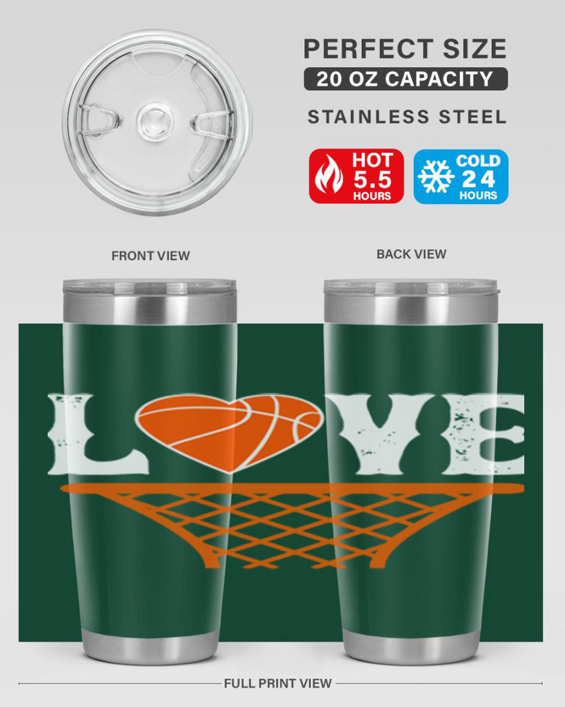Love 704#- basketball- Tumbler