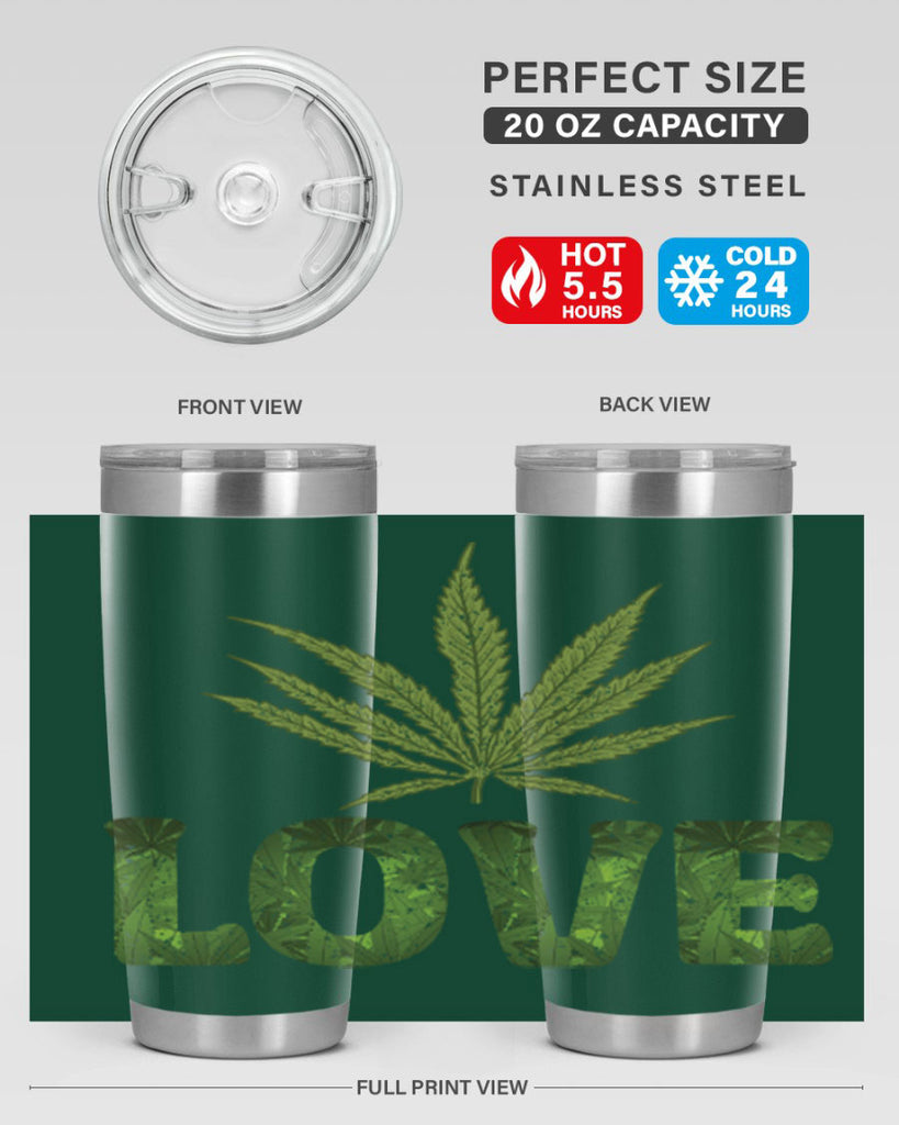 Love Sublimation 192#- marijuana- Tumbler