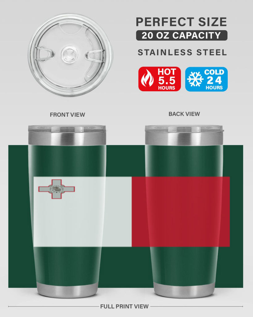 Malta 91#- world flags- Tumbler