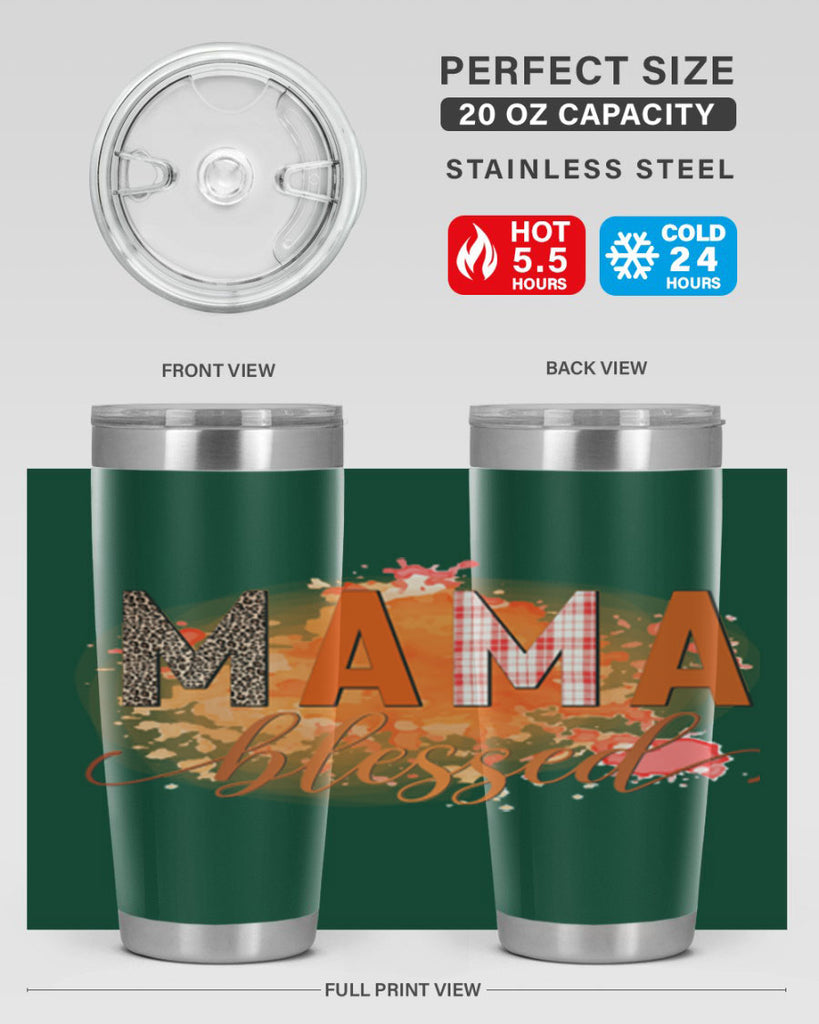 Mama Blessed 418#- fall- Tumbler