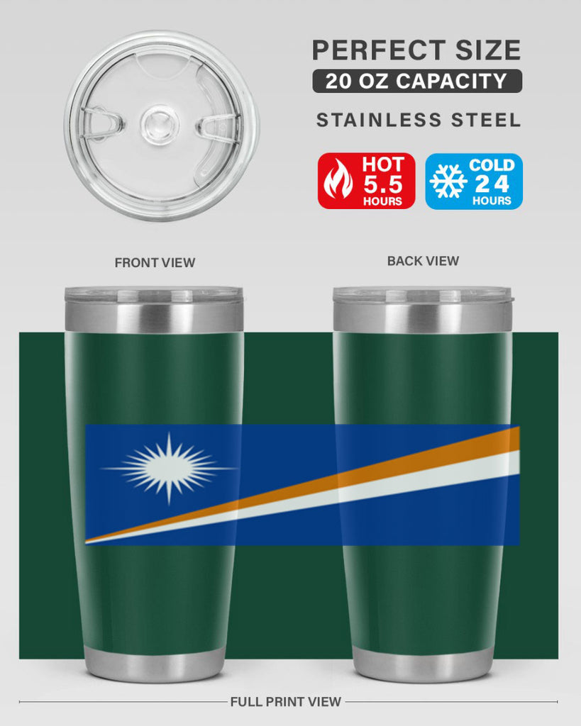 Marshall Islands 90#- world flags- Tumbler
