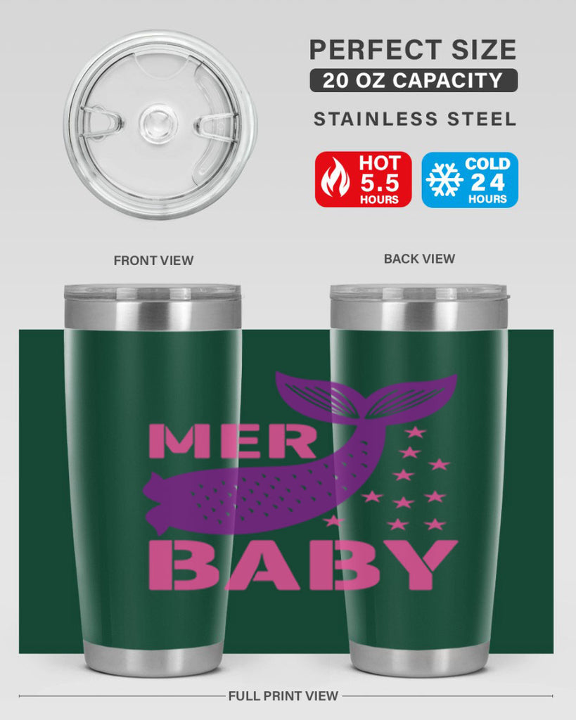 Mer Baby 321#- mermaid- Tumbler