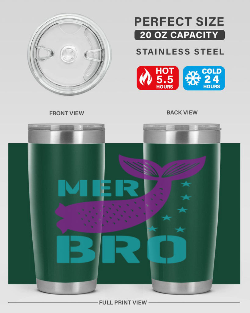 Mer Bro 322#- mermaid- Tumbler