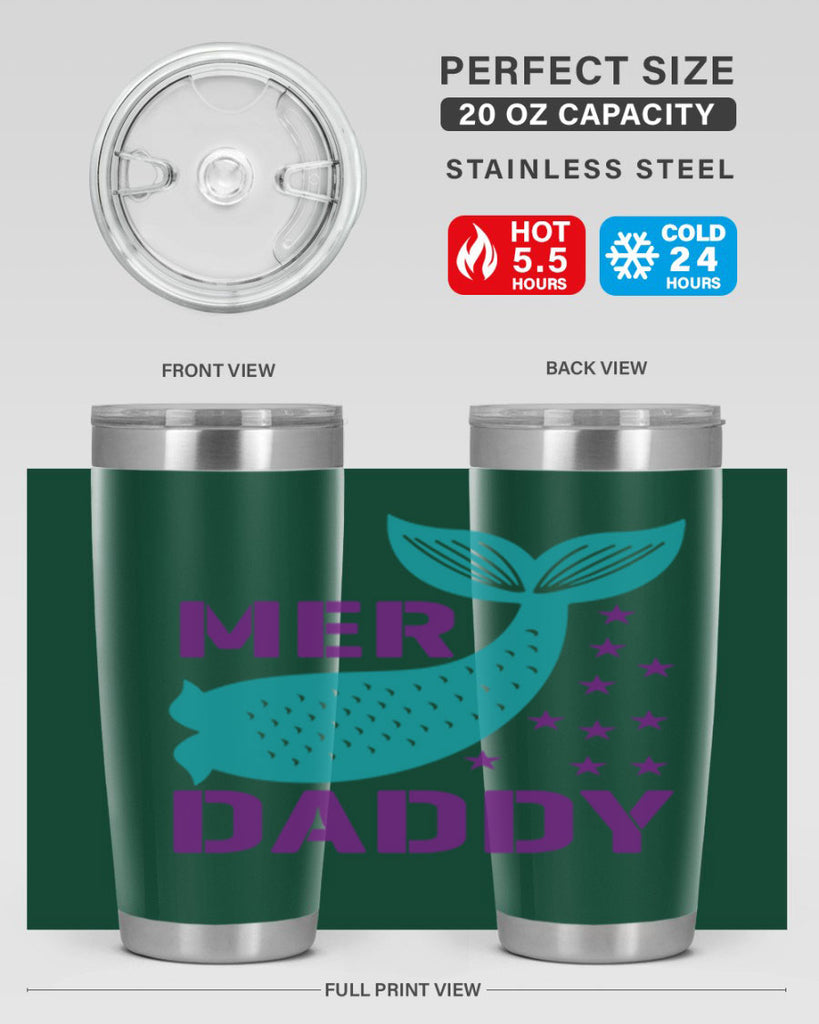 Mer Daddy 326#- mermaid- Tumbler
