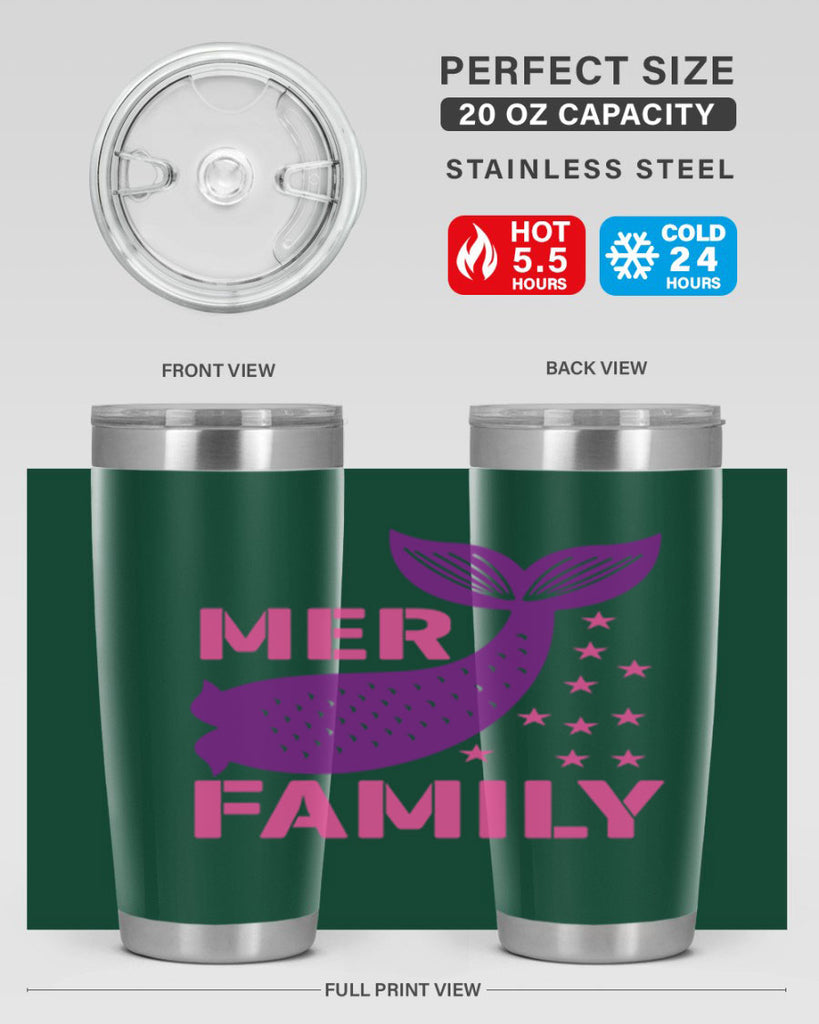 Mer Family 327#- mermaid- Tumbler