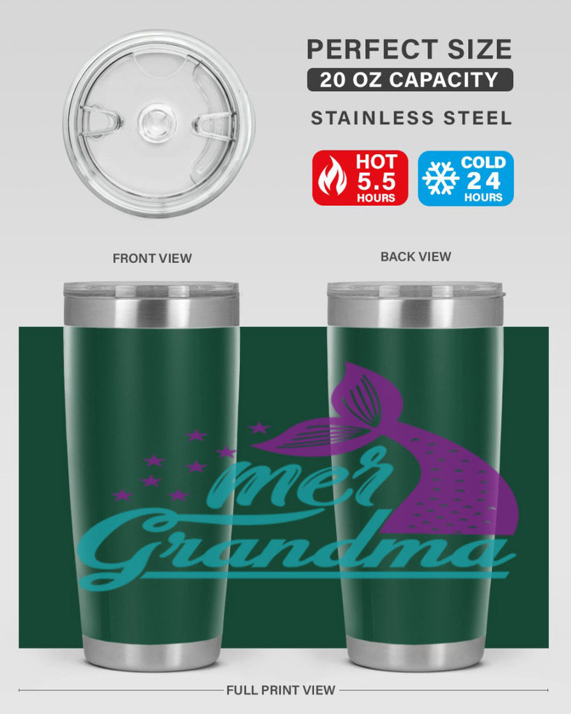 Mer Grandma 328#- mermaid- Tumbler