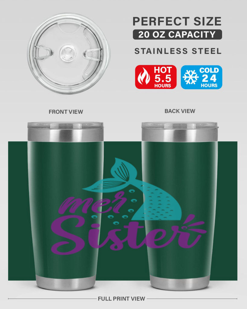 Mer Sister 346#- mermaid- Tumbler