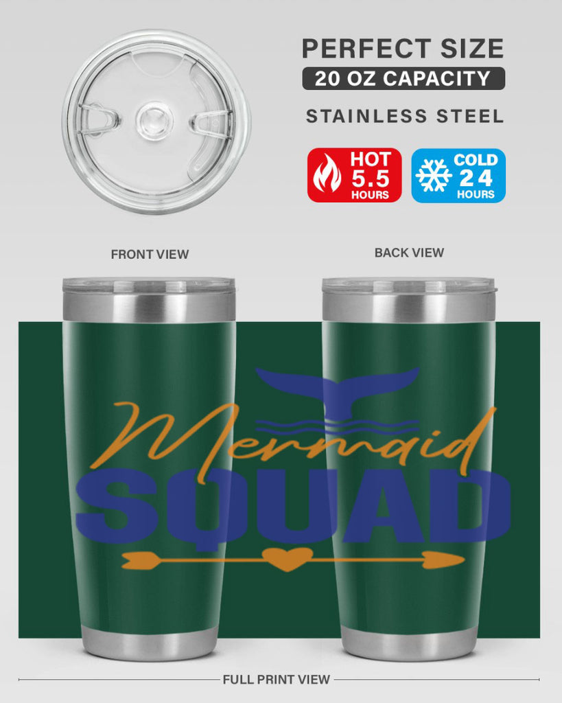 Mermaid Squad 376#- mermaid- Tumbler