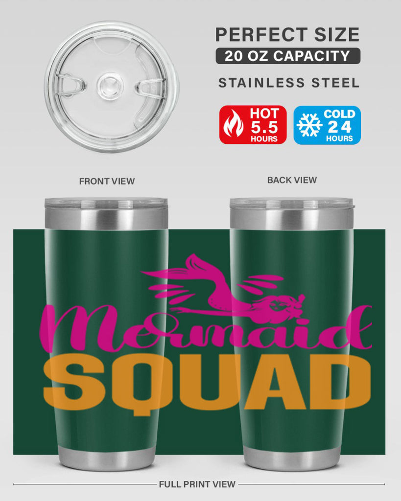 Mermaid Squad 381#- mermaid- Tumbler