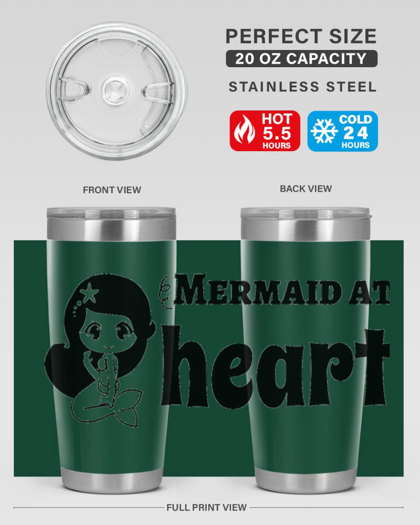 Mermaid at heart 393#- mermaid- Tumbler