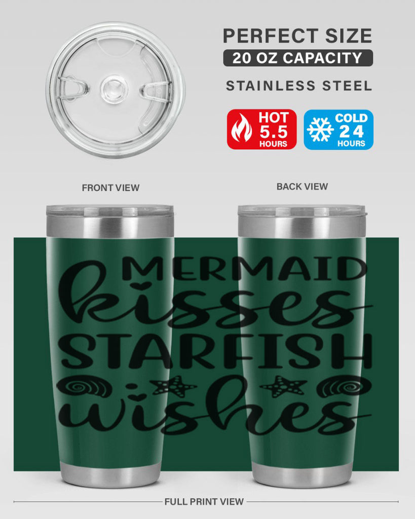 Mermaid kisses starfish wishes 426#- mermaid- Tumbler
