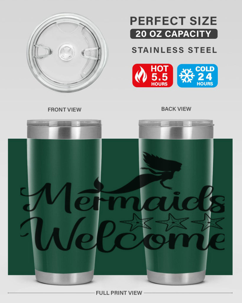 Mermaids welcome 498#- mermaid- Tumbler