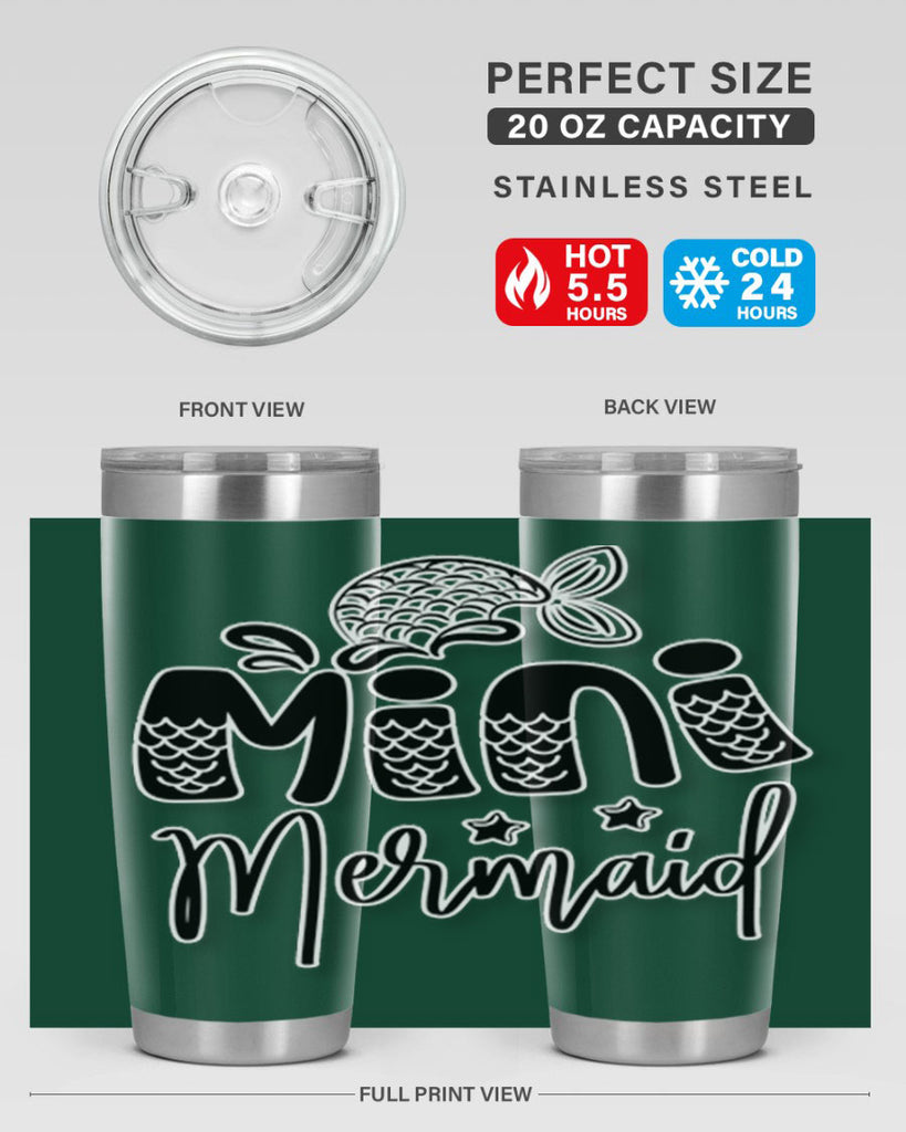 Mini Mermaid 508#- mermaid- Tumbler