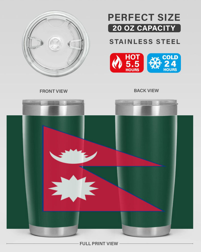 Nepal 76#- world flags- Tumbler