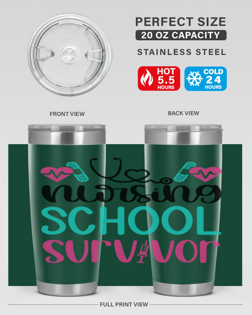 Nursing School Survivor Style Style 63#- nurse- tumbler