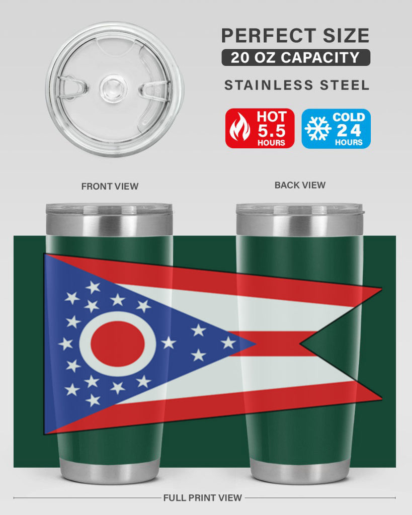 Ohio 17#- Us Flags- Tumbler