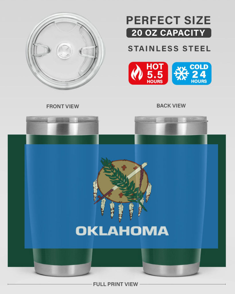 Oklahoma 16#- Us Flags- Tumbler