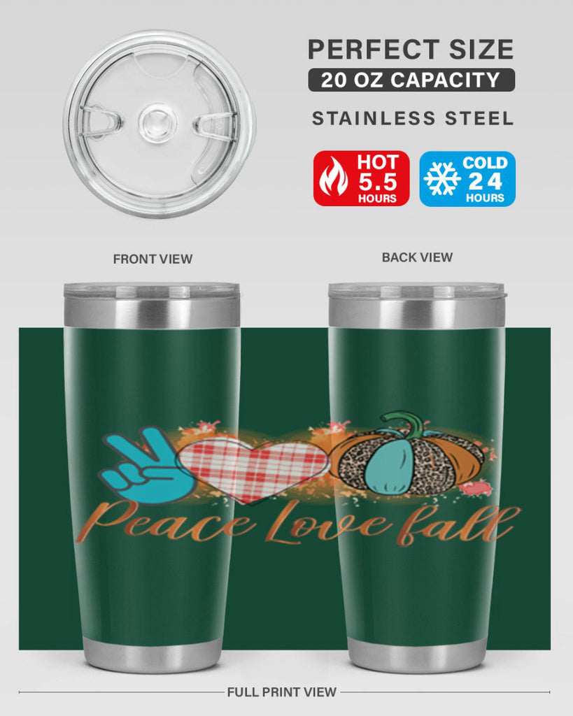 Peace Love Fall 466#- fall- Tumbler