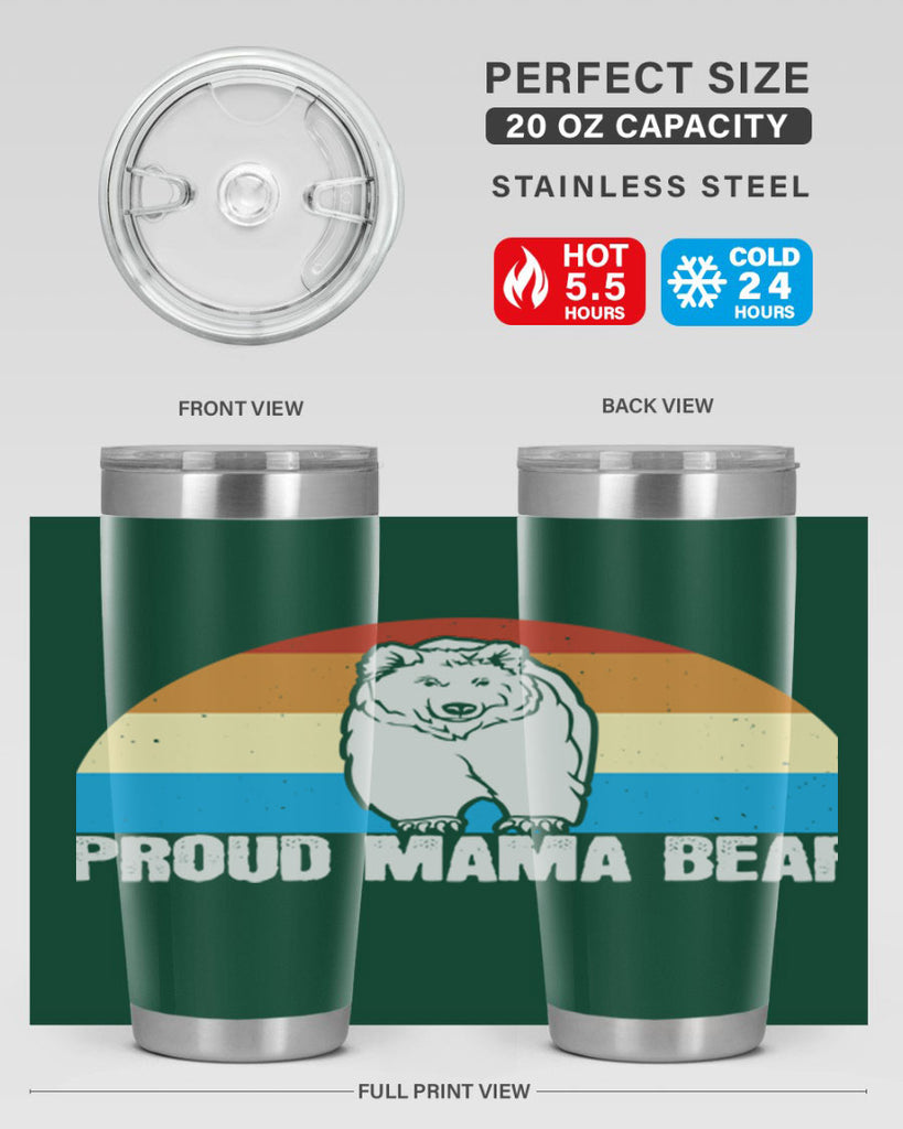 Proud mama bear 26#- Bears- Tumbler