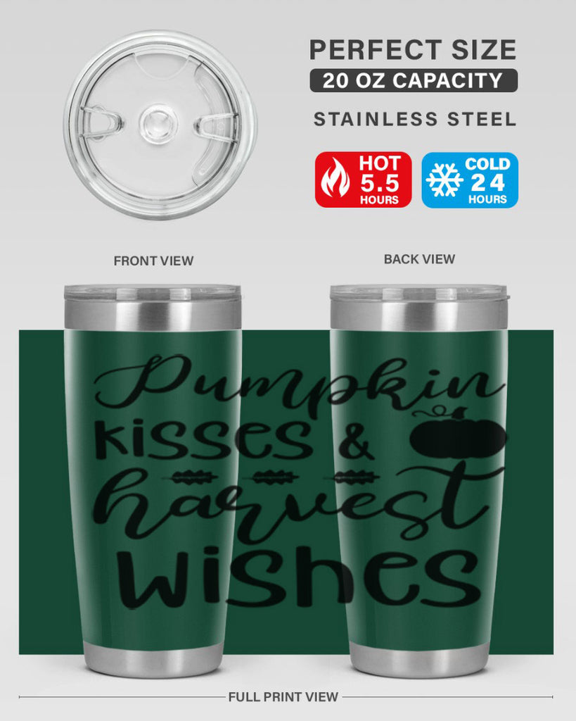Pumpkin Kisses Harvest Wishes 525#- fall- Tumbler