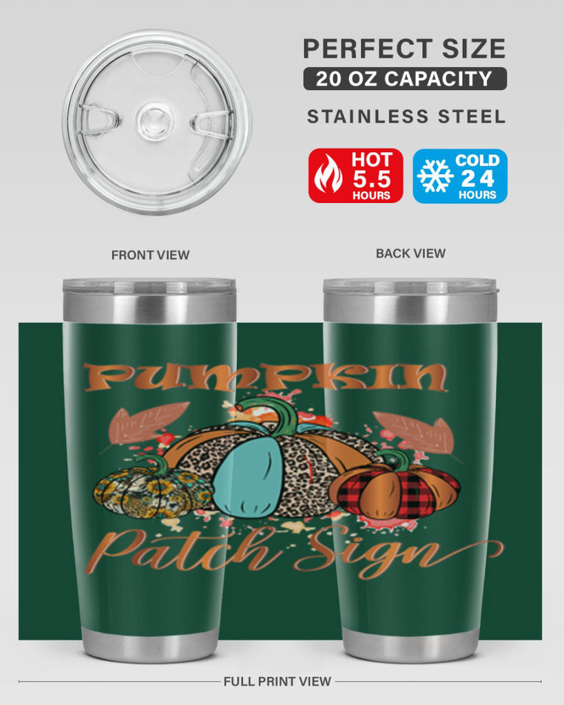 Pumpkin Patch Sign 530#- fall- Tumbler
