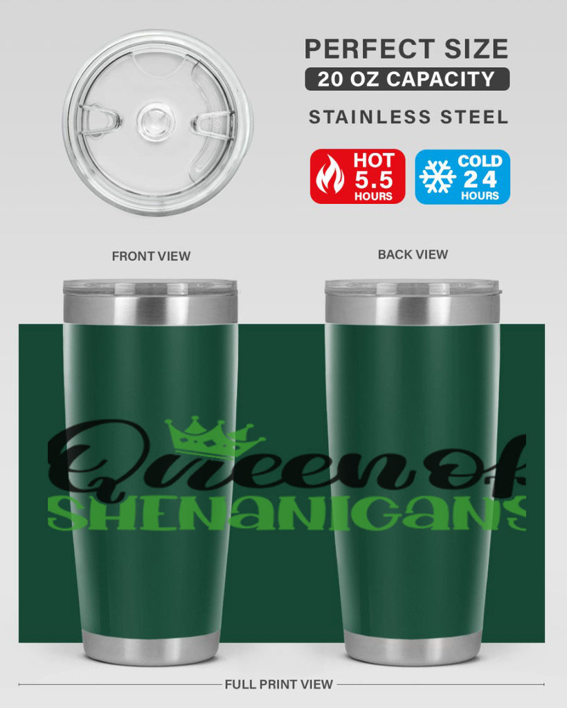 Queen Of Shenanigans Style 36#- St Patricks Day- Tumbler