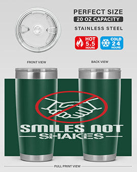 SMILES NOT SHAKES Style 23#- corona virus- Cotton Tank