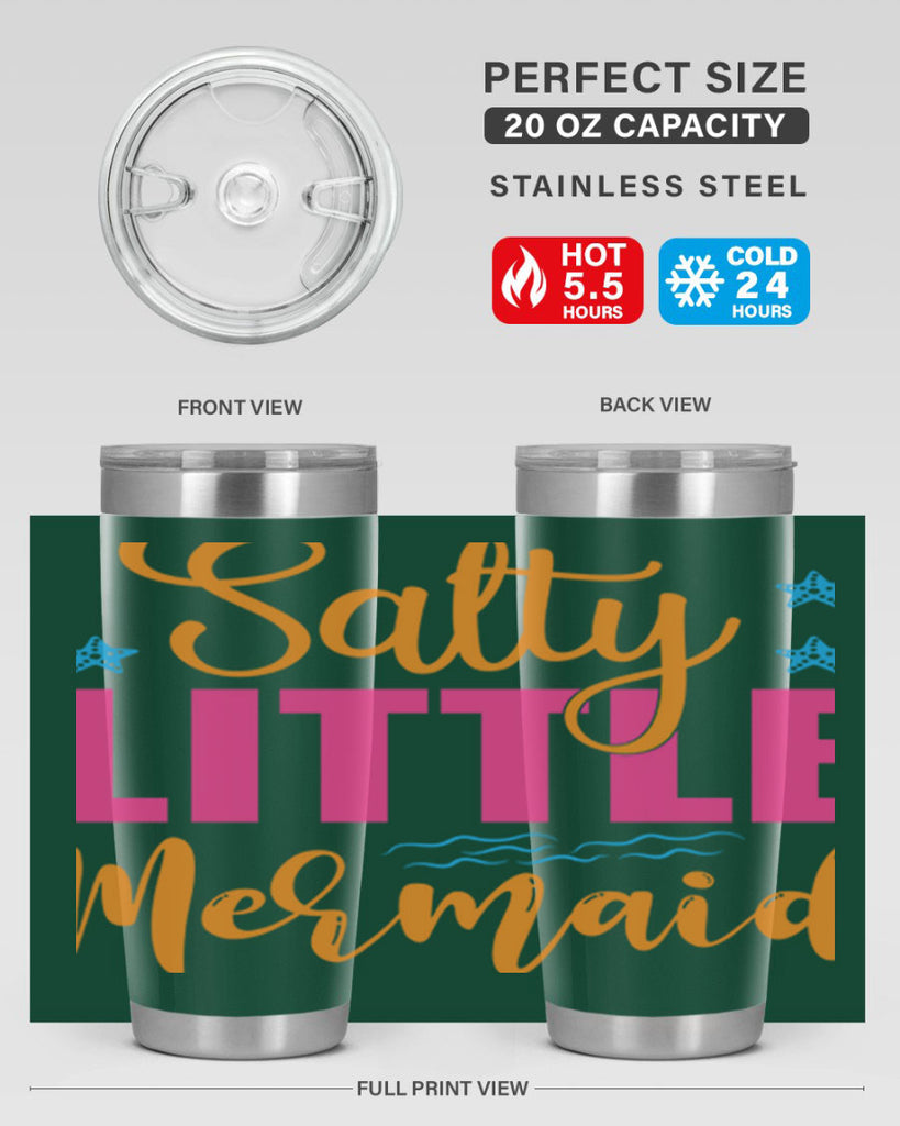 Salty Little Mermaid Design 574#- mermaid- Tumbler