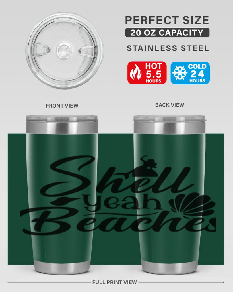 Shell Yeah Beaches 589#- mermaid- Tumbler