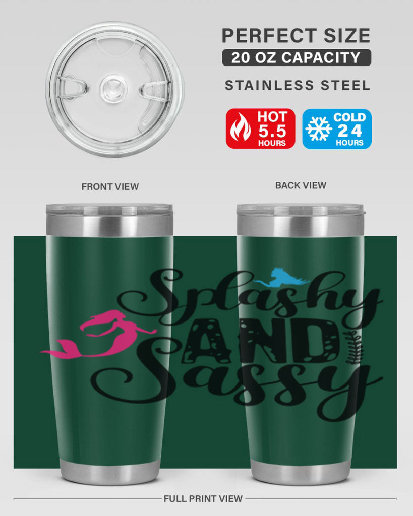 Splashy and Sassy 624#- mermaid- Tumbler