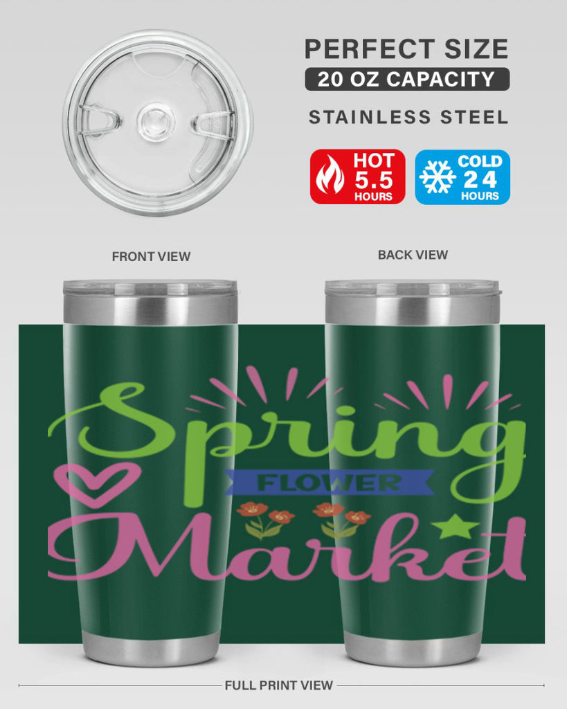 Spring Flower Market  487#- spring- Tumbler