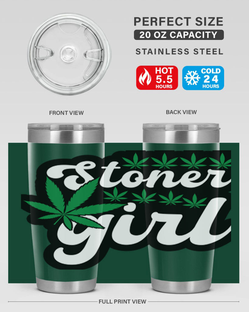 Stoner girl 263#- marijuana- Tumbler