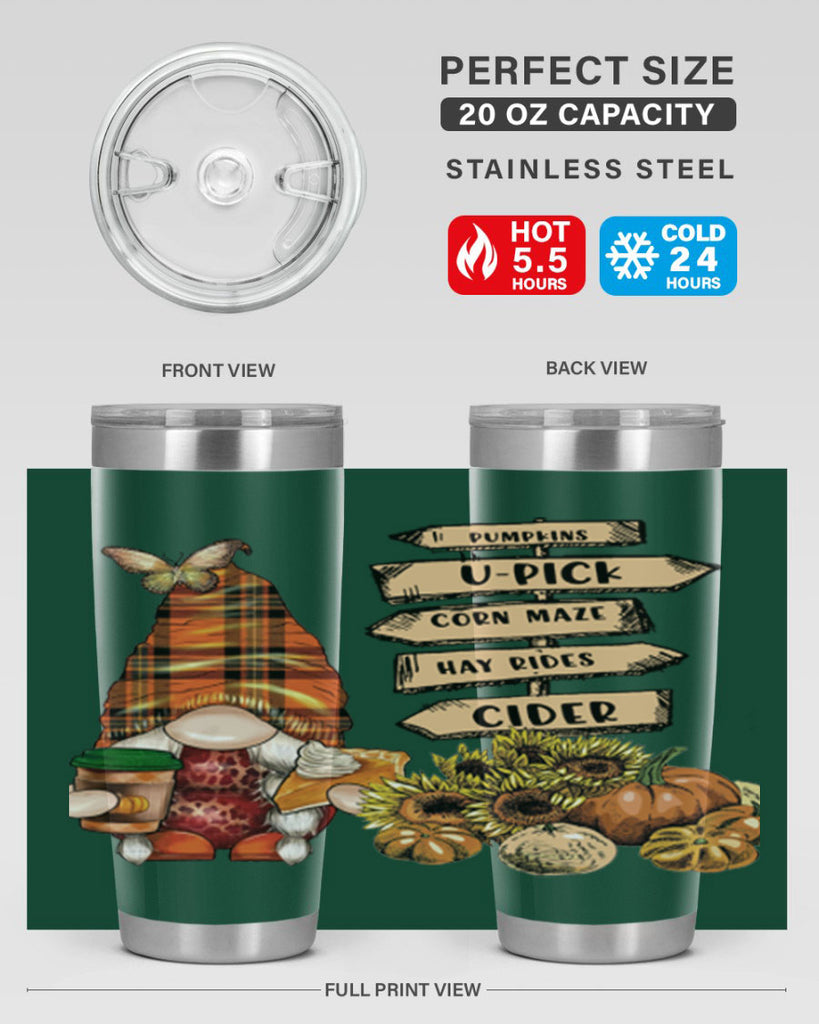 VintageFallGnome 625#- fall- Tumbler