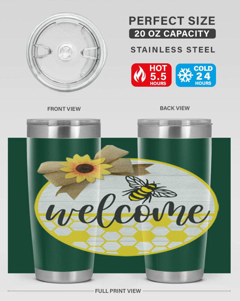 Welcome Bee and hive Mockup566#- spring- Tumbler