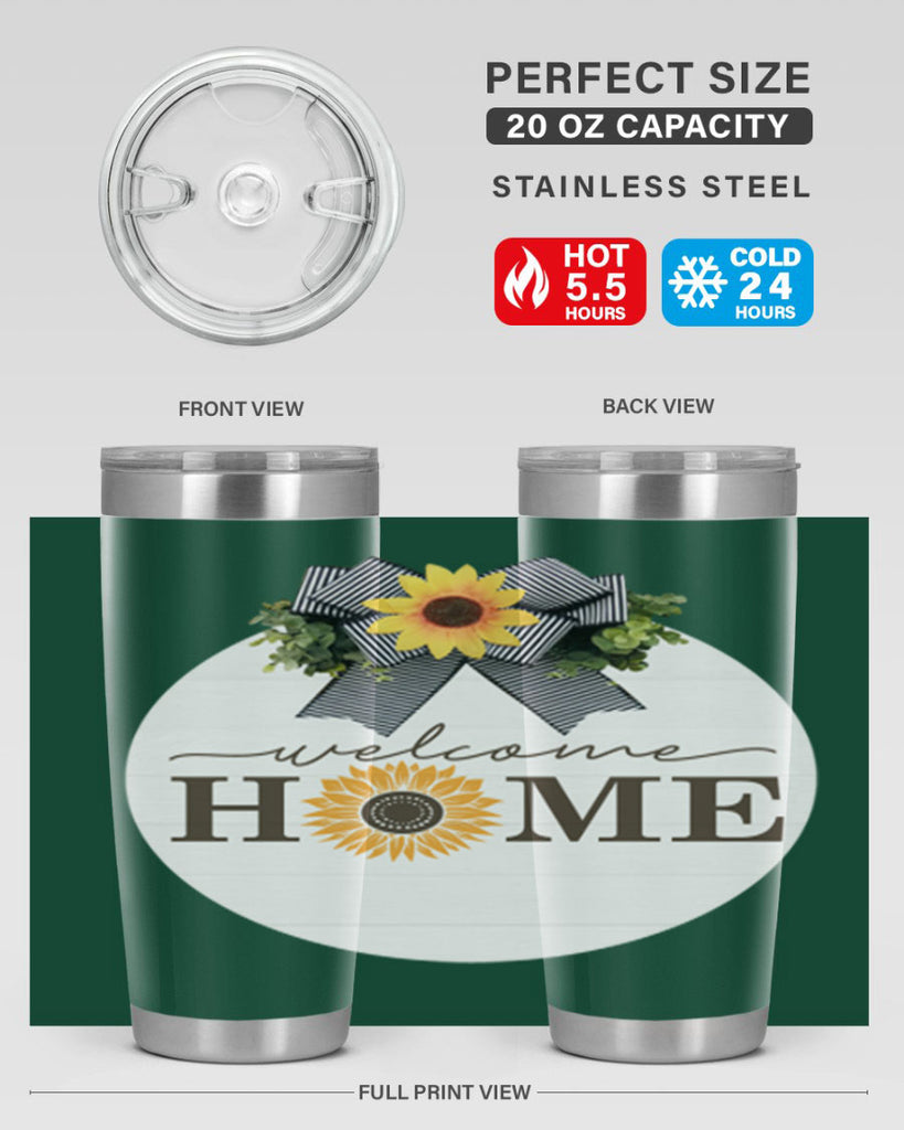 Welcome Home sunflower Mockup572#- spring- Tumbler