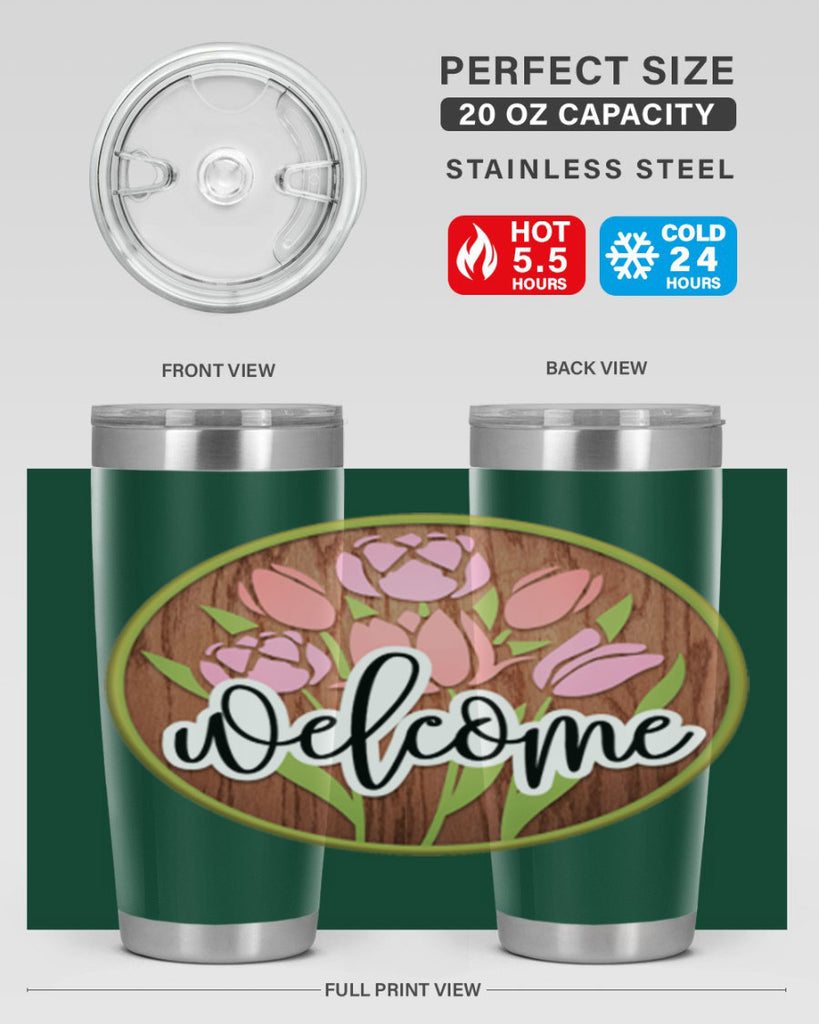 Welcome flowers bouquet Mockup570#- spring- Tumbler