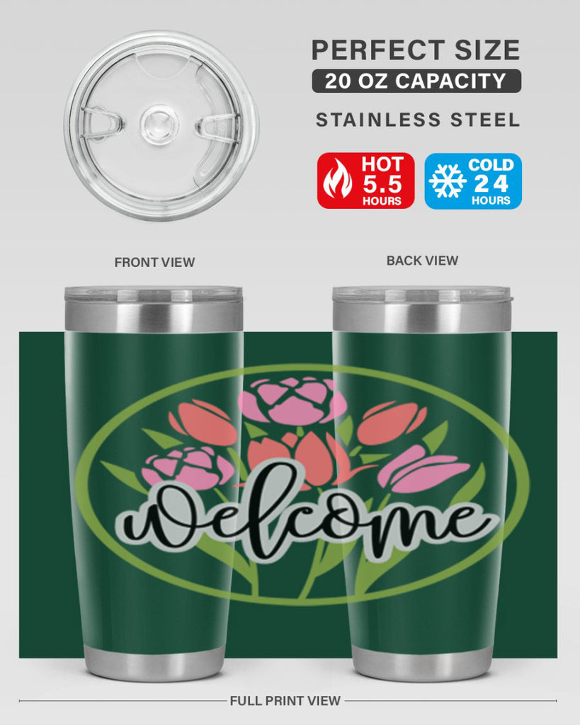 Welcome flowers bouquet571#- spring- Tumbler