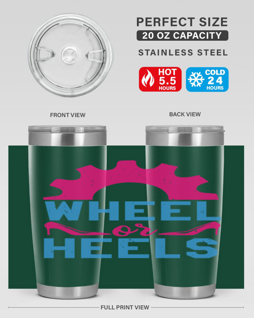 Wheel or Heels Style 8#- baby shower- tumbler