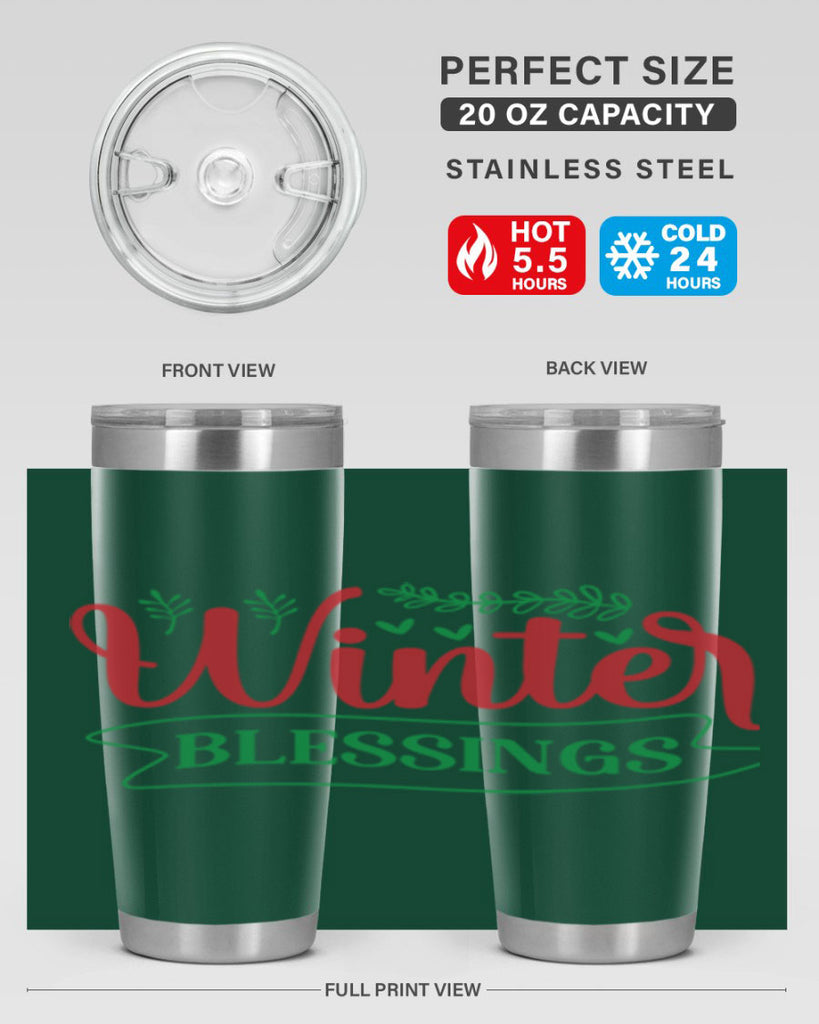 Winter Blessings 494#- winter- Tumbler