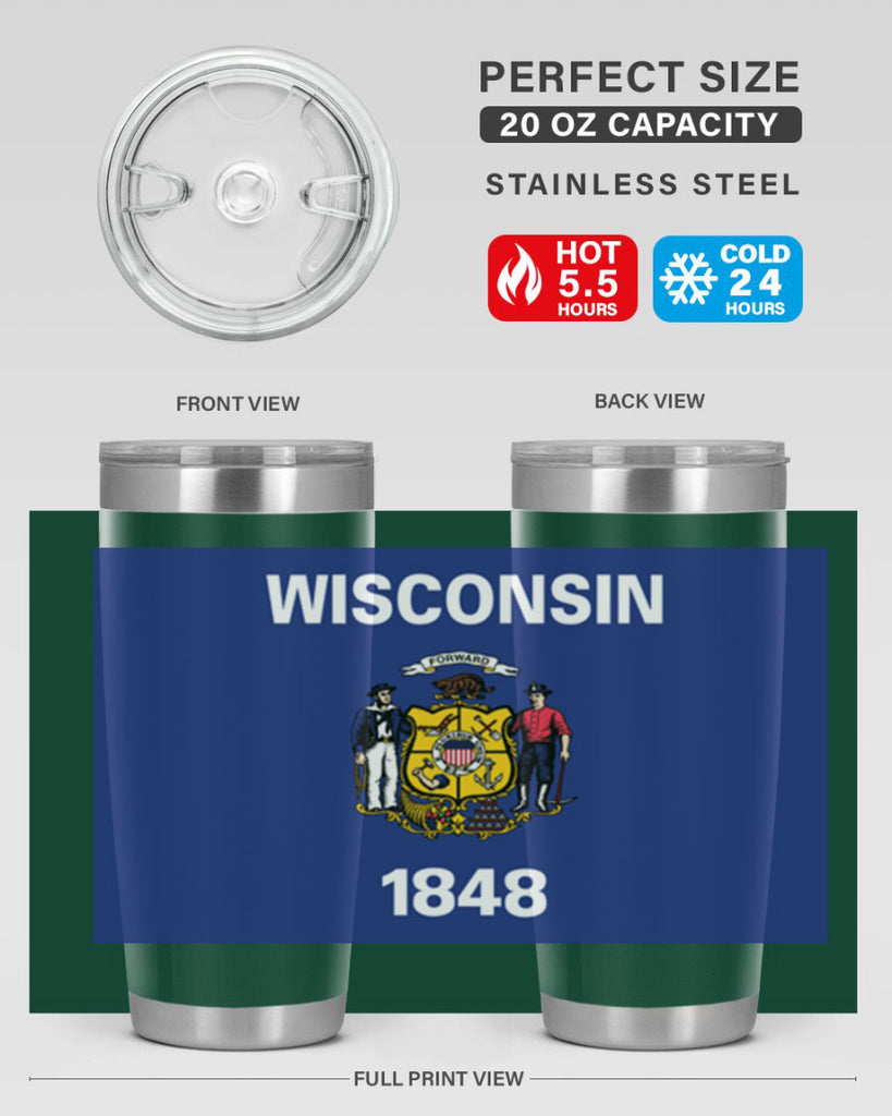 Wisconsin 2#- stateflags- Tumbler