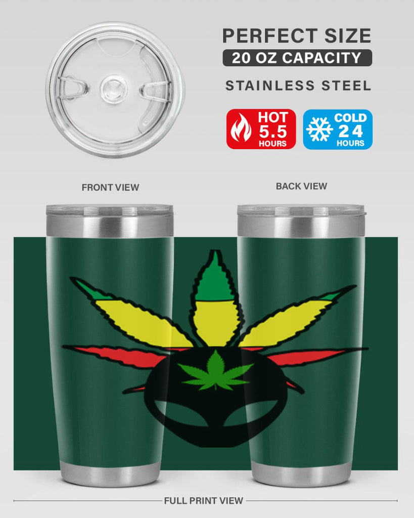 alien cannabis 10#- marijuana- Tumbler